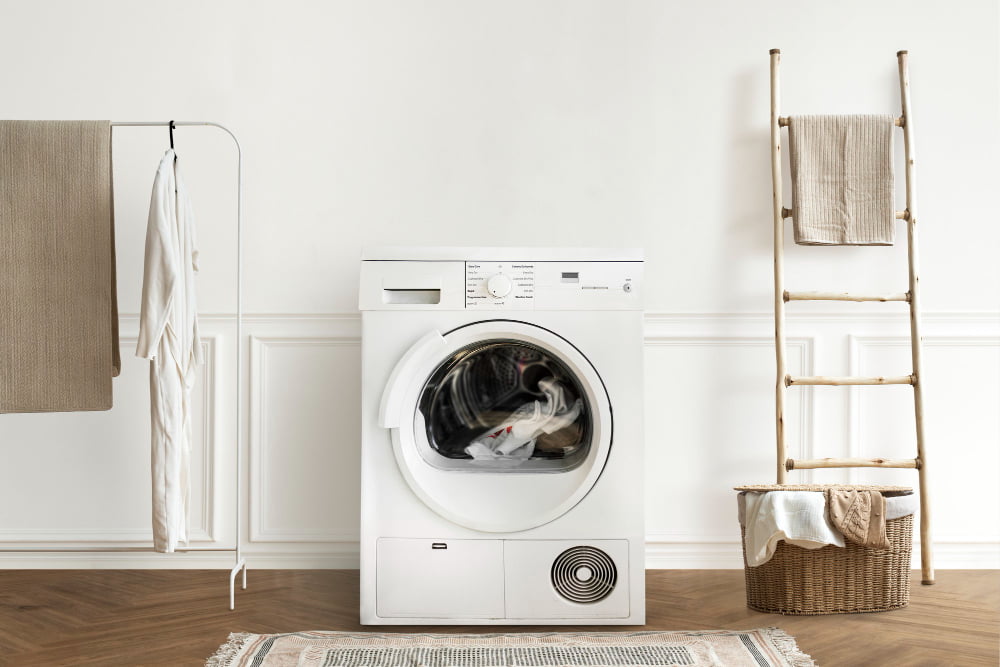 Itens Essenciais para uma Casa Moderna 1 washing machine minimal laundry room interior design 1