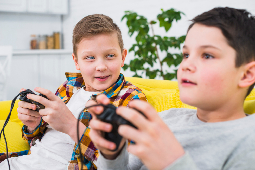 Quais atividades de lazer com os filhos para fazer? 1 consoles para Criancas Jogar